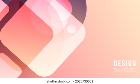 Abstract Color background, colored rounded squares overlapping on a pink background , Flat Modern design for presentation , illustration Vector EPS 10
