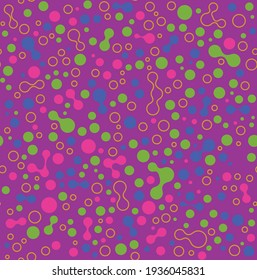 Abstract color background with connected dots. Medical psychedelic backdrop.