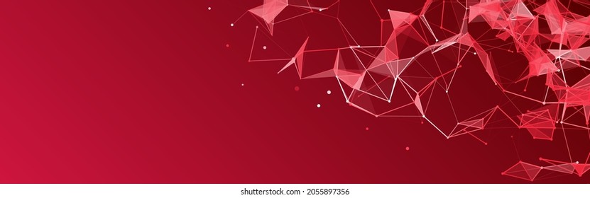 Abstract color background with connected dots and lines. Medical background. Background for business presentations. Vector illustration