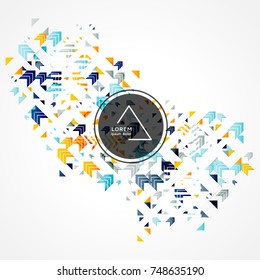 Abstract color background with decorative geometric pattern