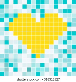 Abstract color background design vector with heart