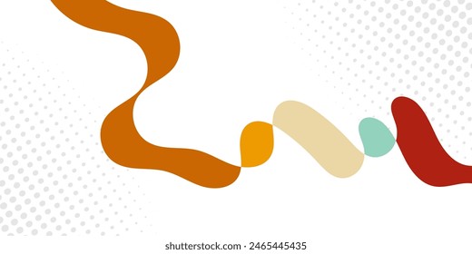 Abstract color background divided by diagonal. Vector illustration Background into two colors with halftone dots.	