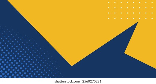 Abstract color background divided by diagonal. Vector illustration, The background is divided into two colors with halftone dots.	