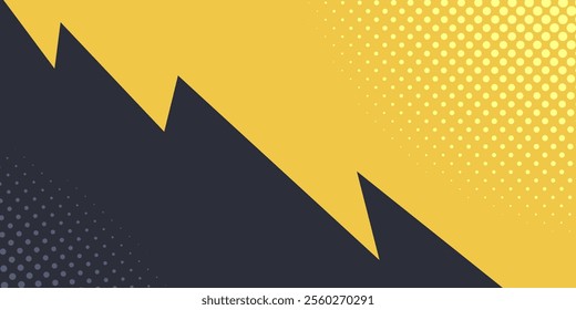 Abstract color background divided by diagonal. Vector illustration, The background is divided into two colors with halftone dots.	