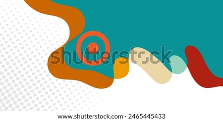 Abstract color background divided by diagonal. Vector illustration Background into two colors with halftone dots.	