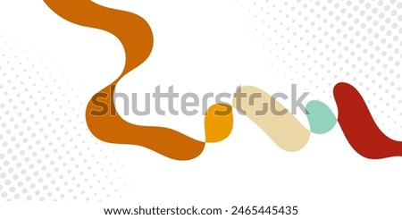 Abstract color background divided by diagonal. Vector illustration Background into two colors with halftone dots.	