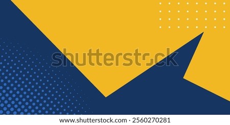 Abstract color background divided by diagonal. Vector illustration, The background is divided into two colors with halftone dots.	