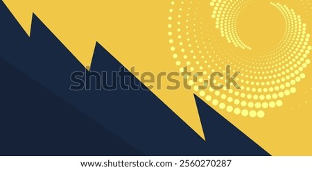 Abstract color background divided by diagonal. Vector illustration, The background is divided into two colors with halftone dots.	