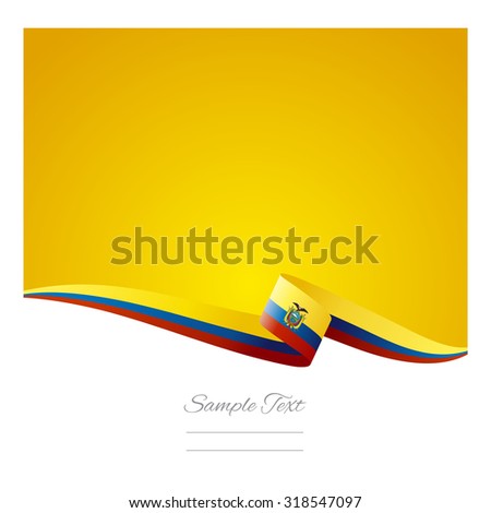 Abstract color background Ecuador flag vector
