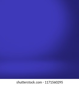 Fondo de color abstracto. los estudios vacíos de las habitaciones se utilizan como fondo, disposición y presentación. gradiente azul oscuro para difuminar.