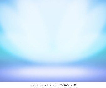 Abstract Color background. empty room studios well use as backdrop, layout and presentation. pastel light blue gradient to blue color,