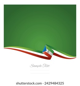 Abstract color background Equatorial Guinea flag ribbon vector