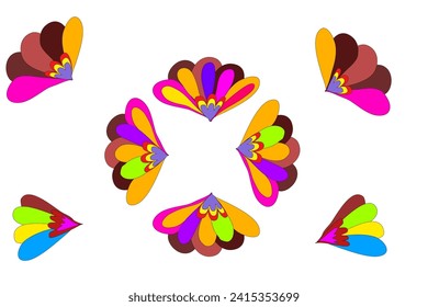 abstract color background with flower