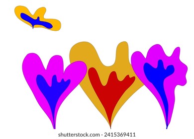 abstract color background with flower