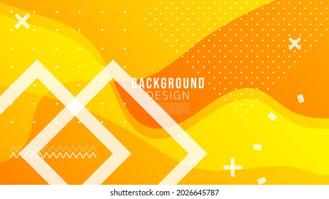 Abstract Color background, Fluttering curves and patterns on an orange background  , with copy space for text  , Flat Modern design for presentation , illustration Vector EPS 10