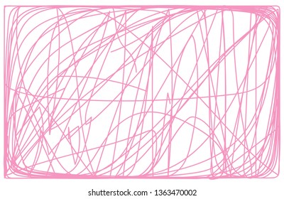 Abstract color background, freehand scribble vector illustration.