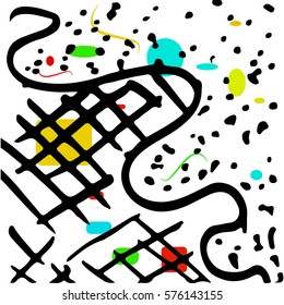 Abstract color background, geometric shapes