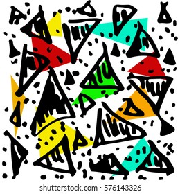 Abstract color background, geometric shapes