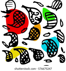 Abstract color background, geometric shapes