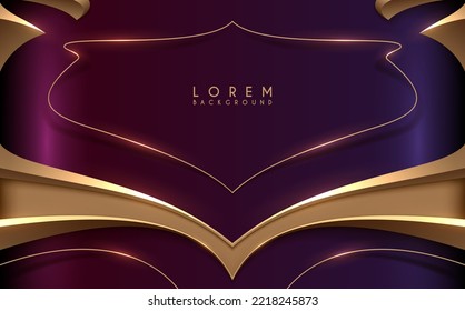Abstract color background with golden elements