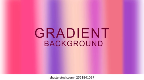 Abstract color background gradient smooth.Gradient background in purple red, pink colors with soft transitions. Great for covers, poster,banner. Vector Illustration