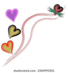 abstract color background with heart
