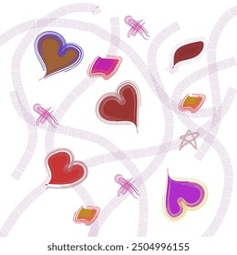 abstract color background with heart