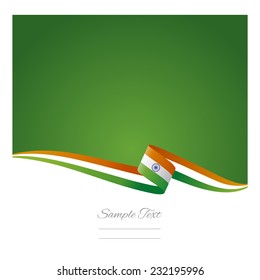 Abstract color background Indian flag vector