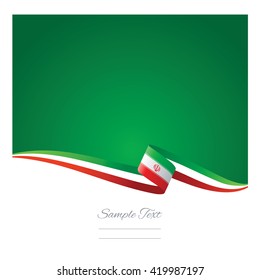 Abstract Color Background Iran Flag Vector