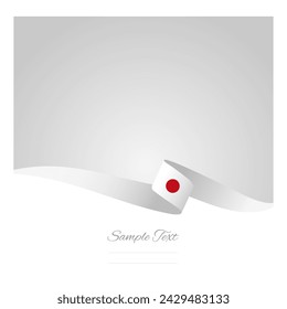 Abstract color background Japan flag ribbon vector