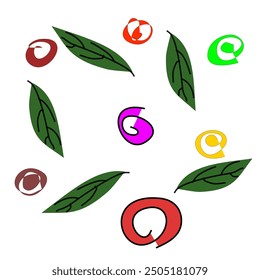 abstract color background with leaf
