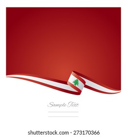 Abstract color background Lebanon flag vector