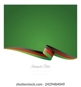 Abstrakte Farbe Hintergrund Malawi Flagge Band Vektor