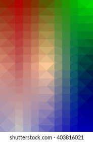 abstract color background with many object with different solid colors imitating color gradient