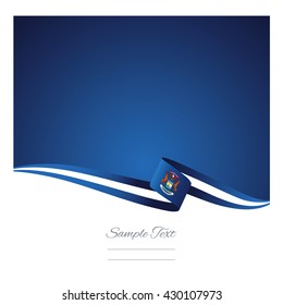Abstract color background Michigan flag vector