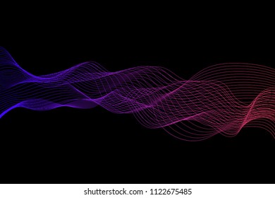 Abstract color background. Modern sreen background for mobile app and web. Design with neon, stroke, line and flow.