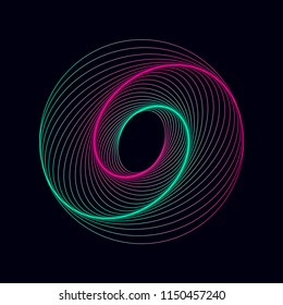 Abstract color background. Modern sreen background for mobile app and web. Design with neon, stroke, line and flow.
