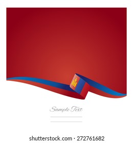 Abstract color background Mongolia flag vector