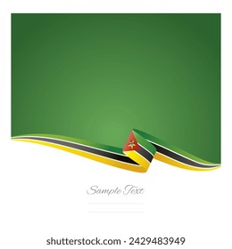 Abstract color background Mozambique flag ribbon vector