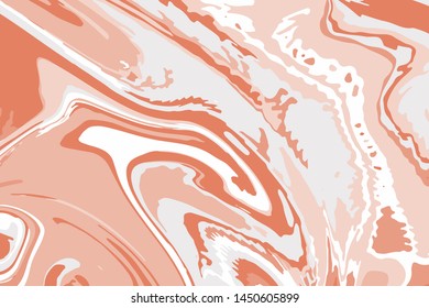 Abstract color background of multicolored liquid colors. Liquid marble texture, waves. Modern design of trendy colors. Vector illustration EPS 10.