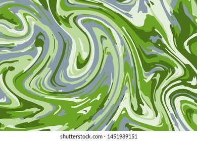 Abstract color background of multicolored liquid colors. Liquid marble texture, waves. Modern design of trendy colors. Vector illustration EPS 10.