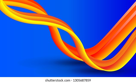 Abstract color background, orange wavy, Modern background Liquid. vector illustration