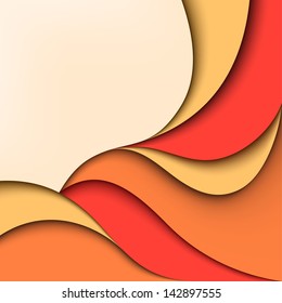 Abstract color background. Paper wavy design