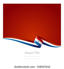 Abstract color background Paraguay flag vector