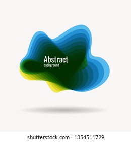 Abstract color background of plastic shape with transparent gradient. Colorful vector illustration.