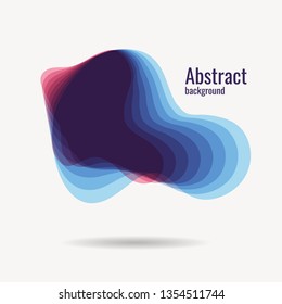 Abstract color background of plastic shape with transparent gradient. Colorful vector illustration.