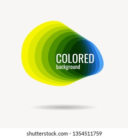 Abstract color background of plastic shape with transparent gradient. Colorful vector illustration.