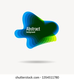 Abstract color background of plastic shape with transparent gradient. Colorful vector illustration.