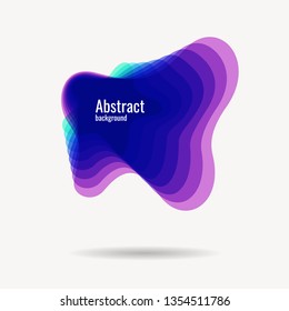 Abstract color background of plastic shape with transparent gradient. Colorful vector illustration.