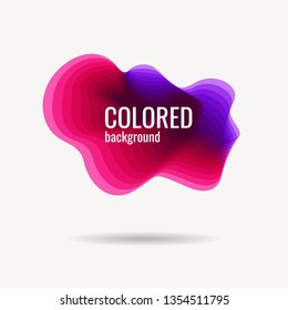 Abstract color background of plastic shape with transparent gradient. Colorful vector illustration.